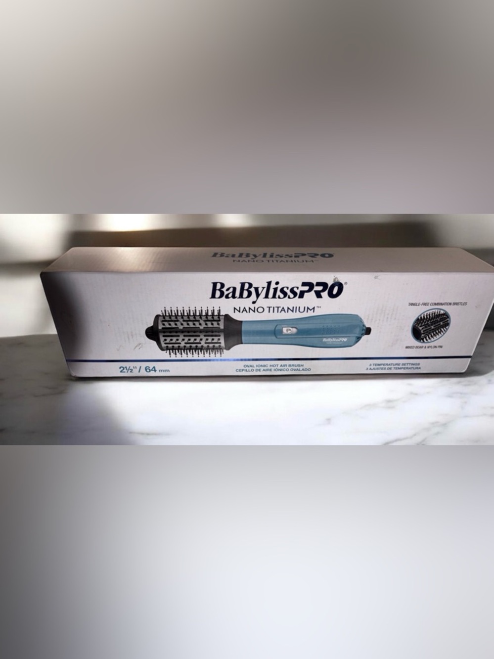 BaBylissPRO Nano Titanium 2½" Hot Air Brush - Blue